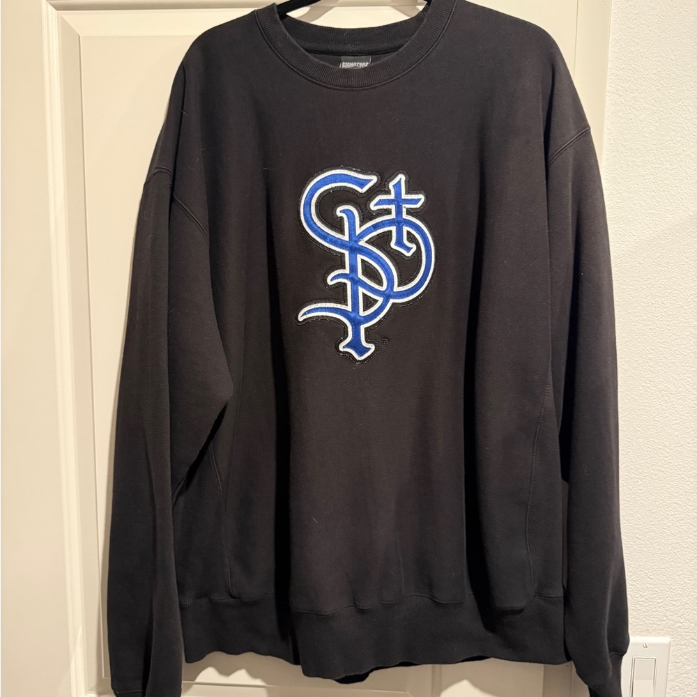 Black and Blue Logo Men's Sweater